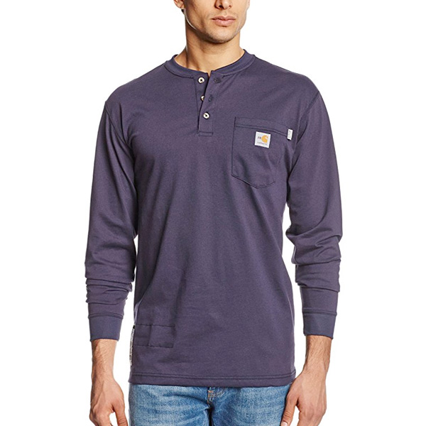 Carhartt Men’s Flame Resistant Force Cotton Long Sleeve Henley – Texso ...